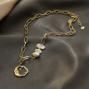 Fashionable chain for key bag , necklace from pearl, internet celebrity, light luxury style