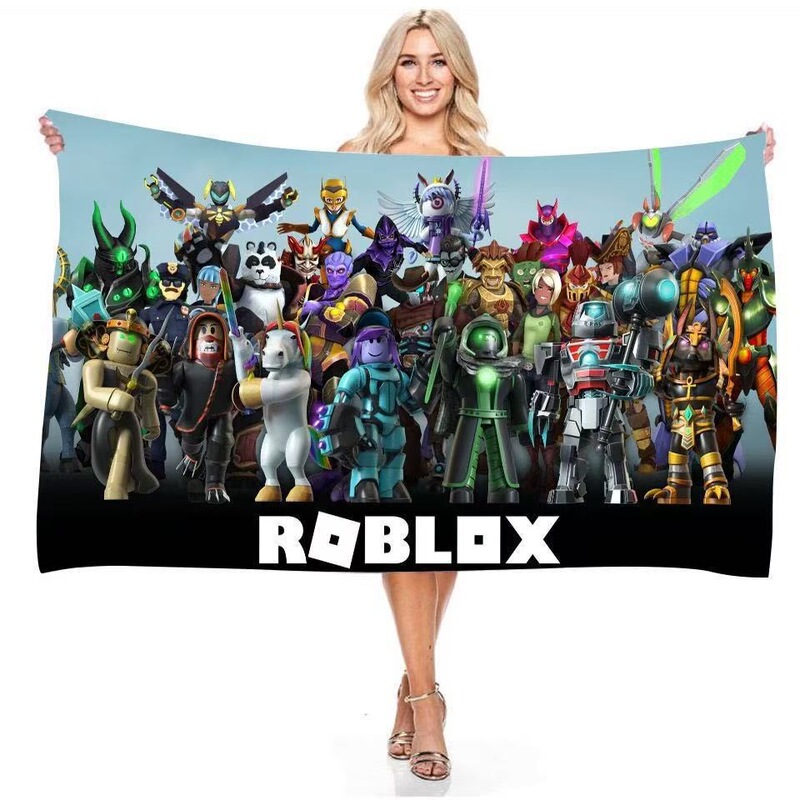 Cross-Border Amazon Roblox Series Digitally Printed Microfiber Beach Towel Bath Towel Small Towel