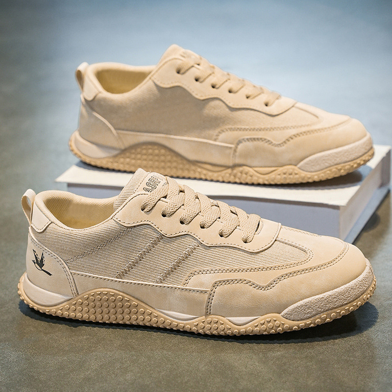 Primavera nuevos zapatos de panel de tela transpirable de cuatro estaciones para hombres, zapatos bajos casuales de todo fósforo para estudiantes de moda, zapatos deportivos de moda para hombres