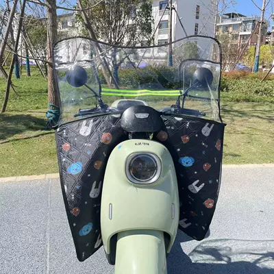 electric car electric thickened: Motorcycle front windshield - special-type-black-u-shaped-extended-windshield