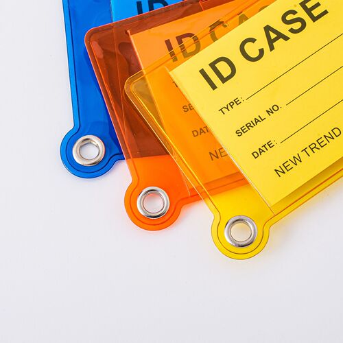 Wholesale New Colorful Transparent Card Holder Protective Case Work ID Student ID Badge Lanyard Tag Document Card Case