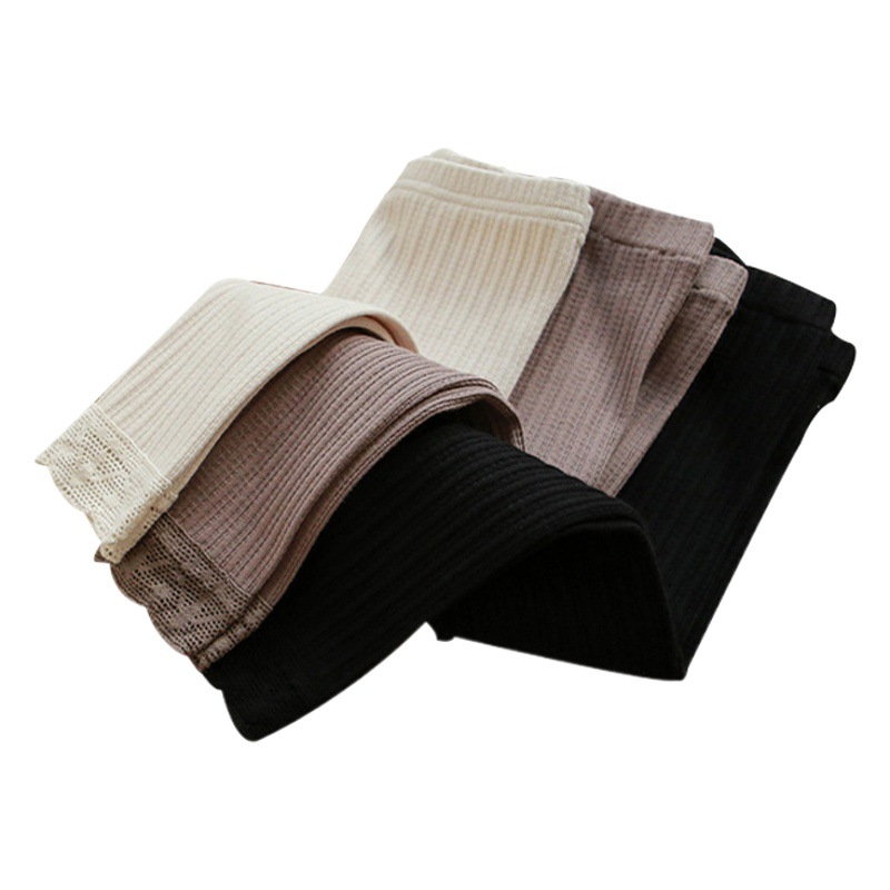 Leggings para Niñas Temporada Otoño 2025, Diseño Fresa, Ropa Infantil Coreana, Leggings de Punto Elástico con Encaje, en Existencia