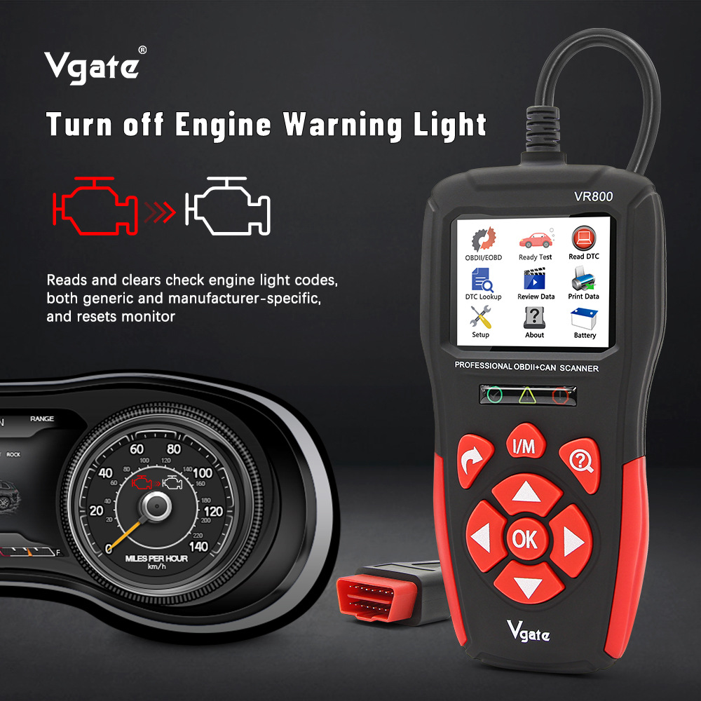 VR800 OBDII/CAN Diagnostic Tool, Automotive Battery Fault Diagnosis Tool, Automotive Battery Scanner