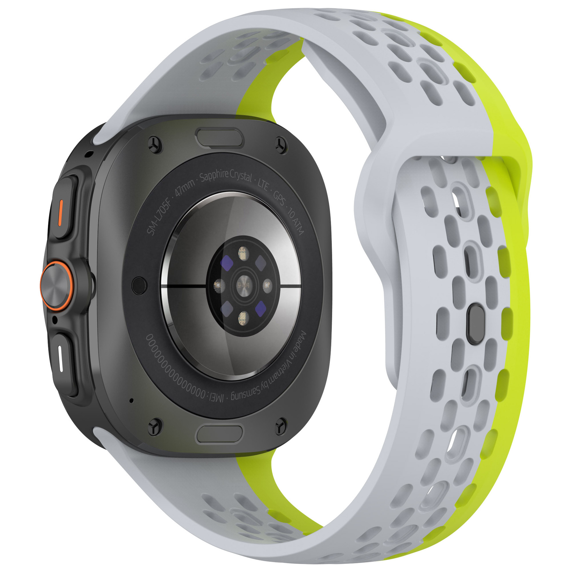 Suitable for the 47mm perforated sports breathable silicone replaceable watch strap of Samsung Galaxy watch7 ultra undefined