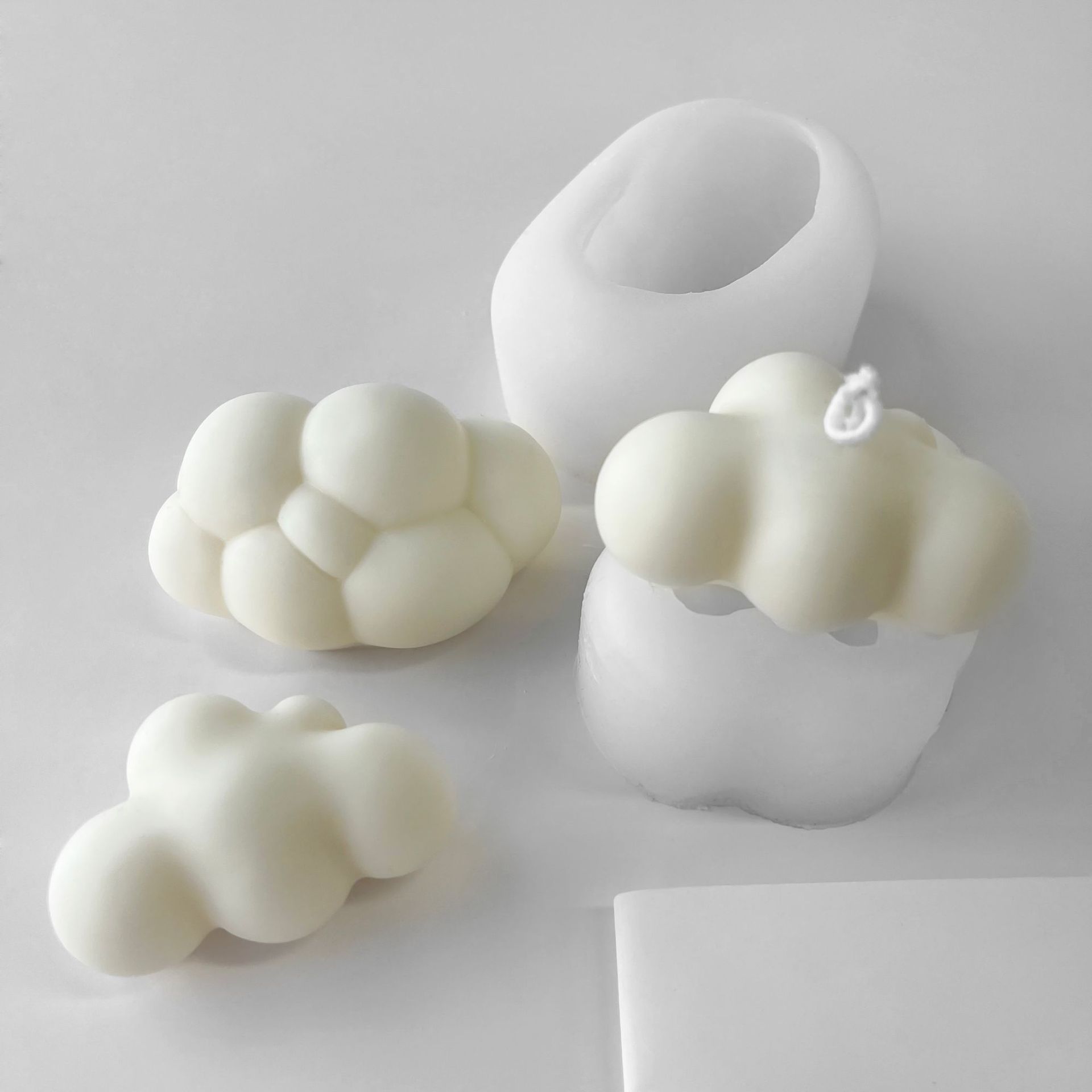 Nube tridimensional molde de silicona DIY aromaterapia vela jabón fondant chocolate molde para hornear