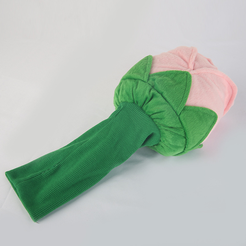 Golf Rosa cubierta del club cubierta del sombrero de felpa lindo de dibujos animados de simulación N ° 1 cubierta de la cabeza del Club de suministros de fábrica al por mayor