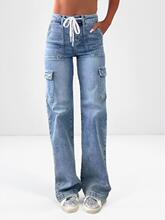 A 79290 Laced multi-pocket cargo jeans ϵ�������װ������ͨ