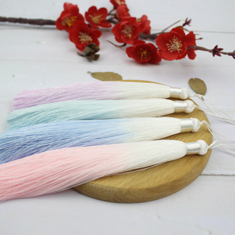 16 cm Elegant Gradient Vertical Tassel Tassels Creative Bookmark Garment Pendant DIY Jewelry Accessories