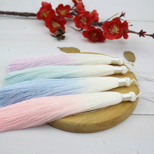 16 cm Elegant Gradient Vertical Tassel Tassels Creative Bookmark Garment Pendant DIY Jewelry Accessories