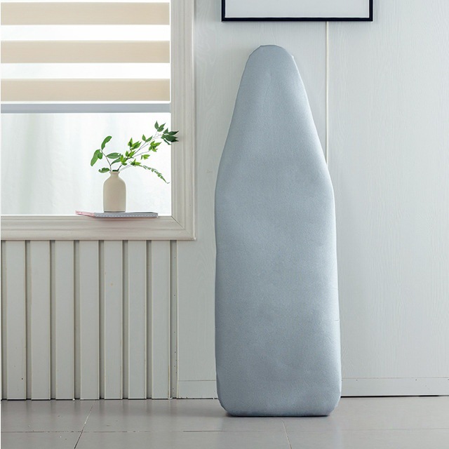 Funda para tabla de planchar con protección de bordes, accesorios, cierres a presión, resistente a altas temperaturas, funda para tabla de planchar de algodón con revestimiento plateado.