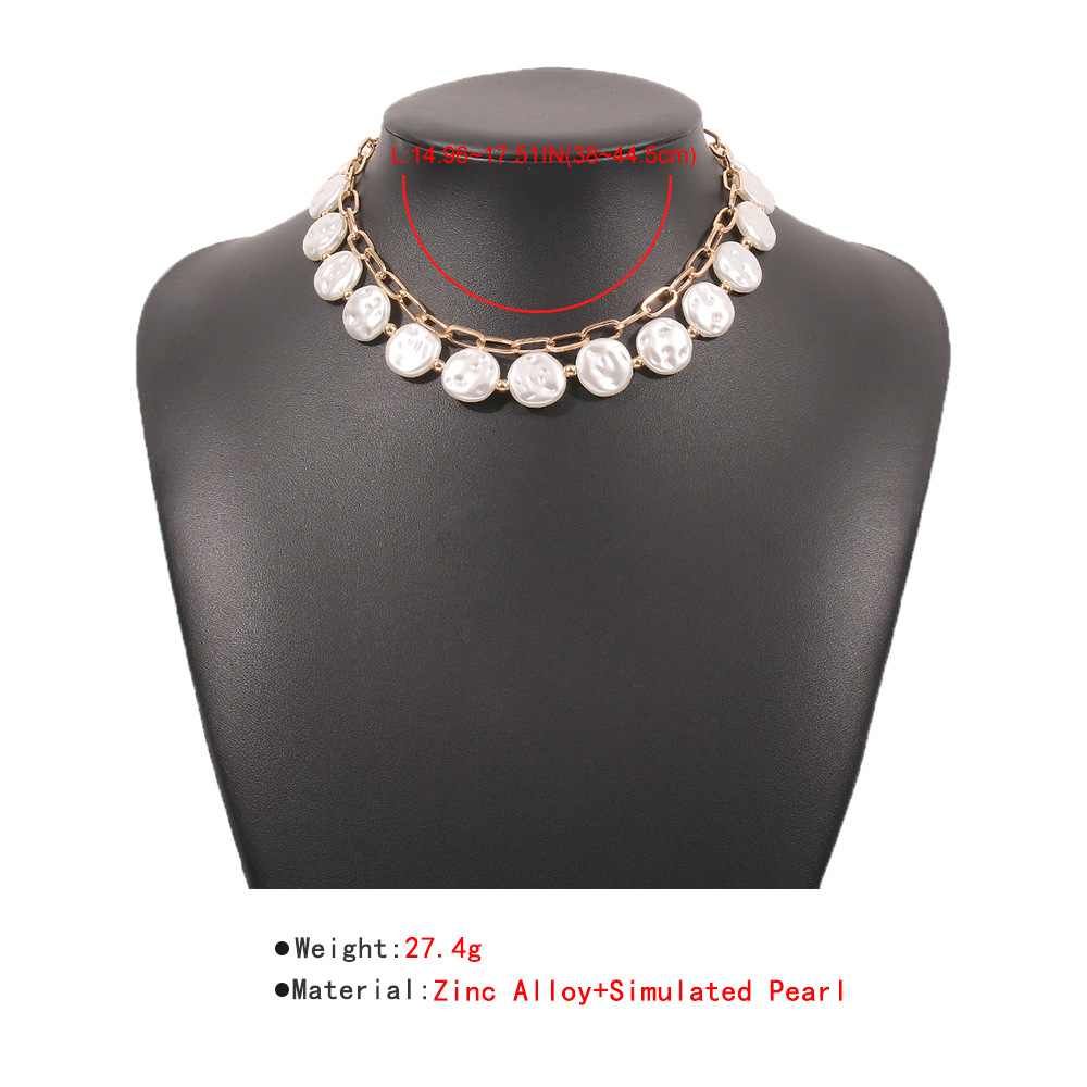fashion simple geometric pearl pendant necklacepicture25