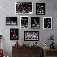 Nbaのバスケットボールのスターのシュートの人物の装飾画のポスターのスポーツのスターのコービーのキャンバス画の芯は枠がなくて印刷します。