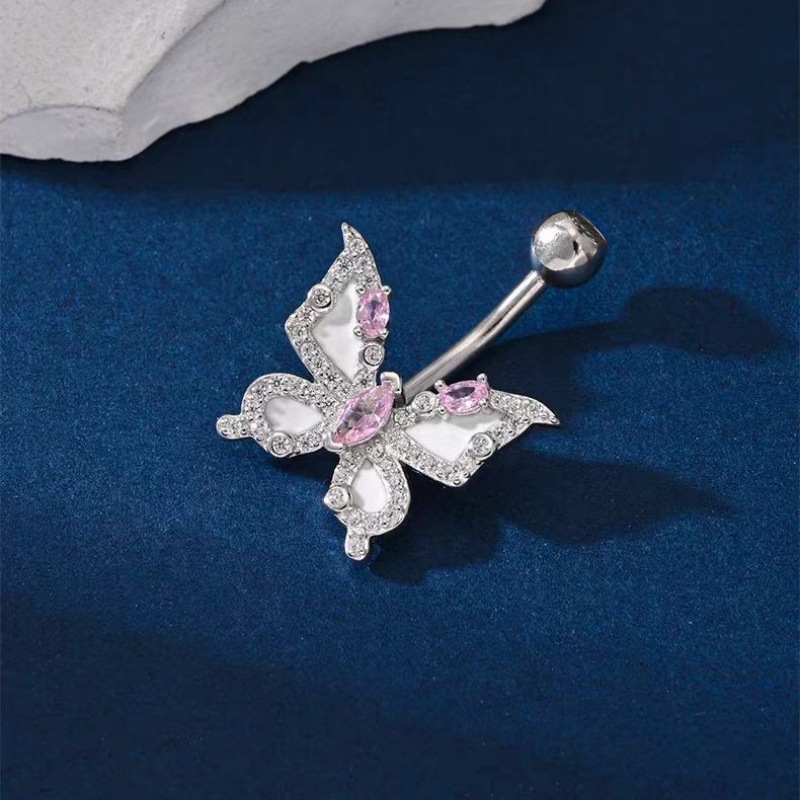 Silver pointed spike labret stud material detail