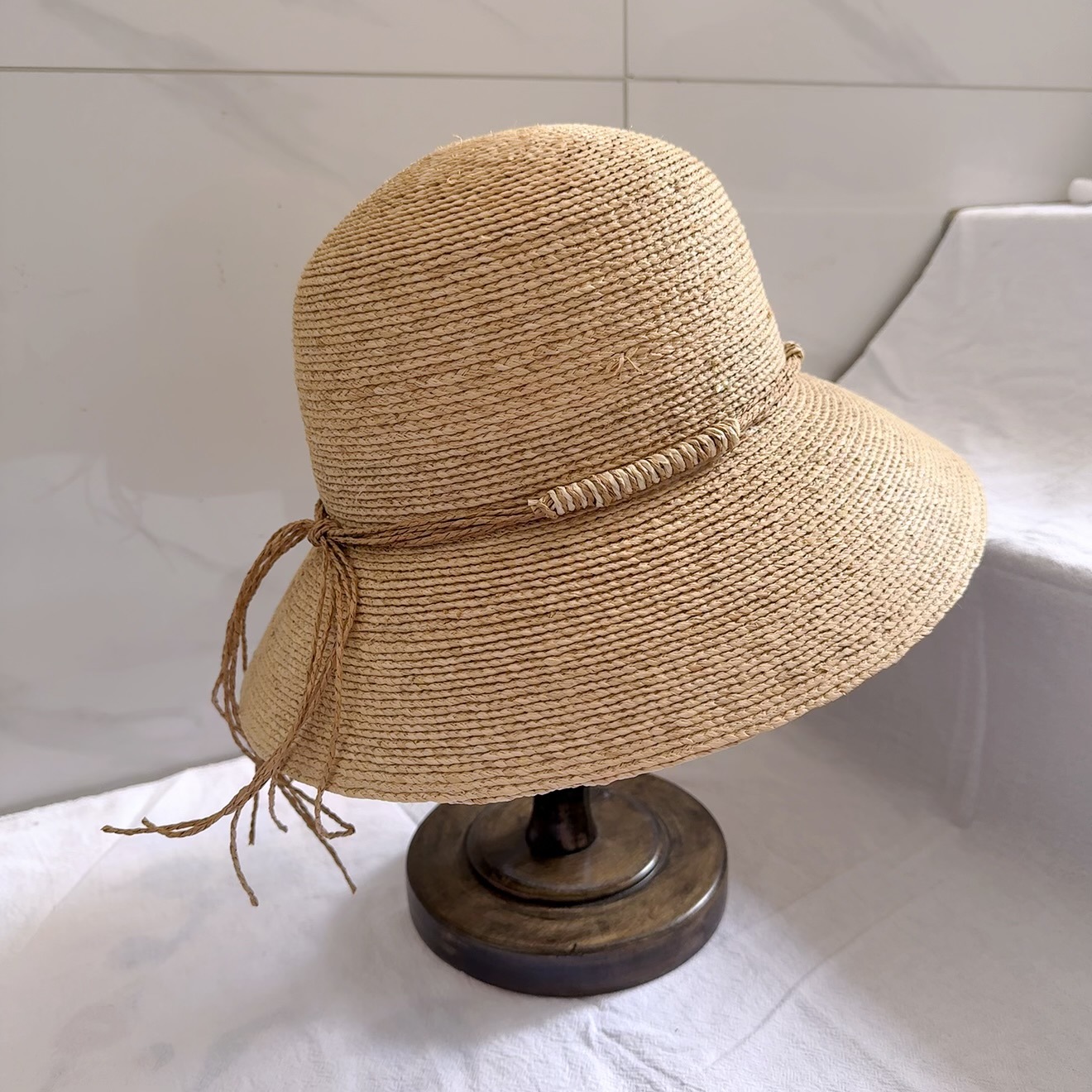 Cappello da sole donna vintage stile hepburn in paglia raffia_voghion.com