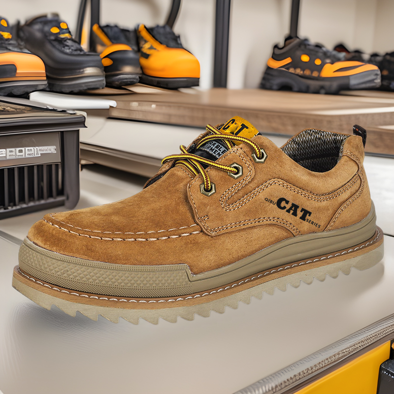 Cross-Border Four Seasons Cat Carter's New Work Shoes, First-Layer Cowhide Outdoor Men's Shoes, Export Quality Large Size Casual Shoes