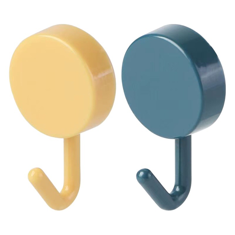 Macaron gancho Punch-luz libre lujo lindo pequeño gancho hogar cocina puerta trasera pegajoso gancho plástico fuerte gancho pegajoso
