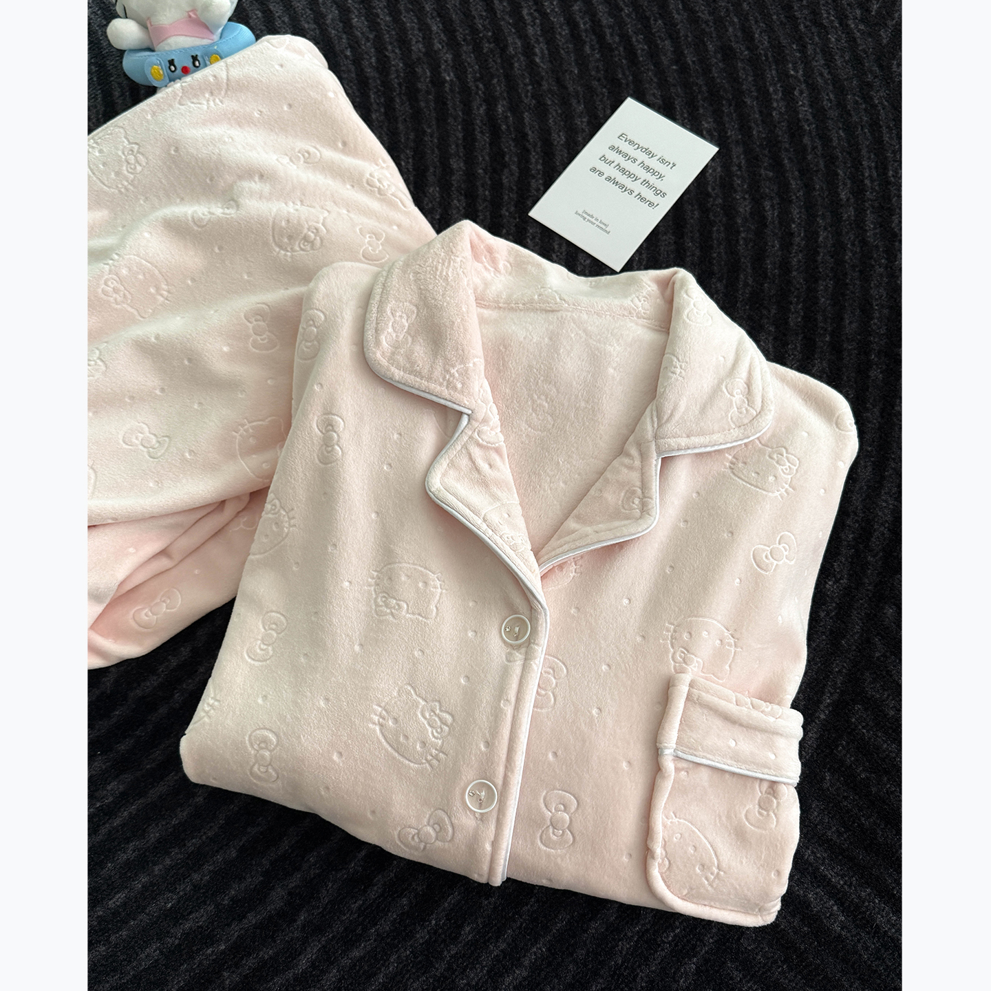 Kitty Pajamas Women's Autumn and Winter Brushed Island Velvet 2025 New Fleece-Lined Thickeneded Winter Coral Velvet Home Clothes