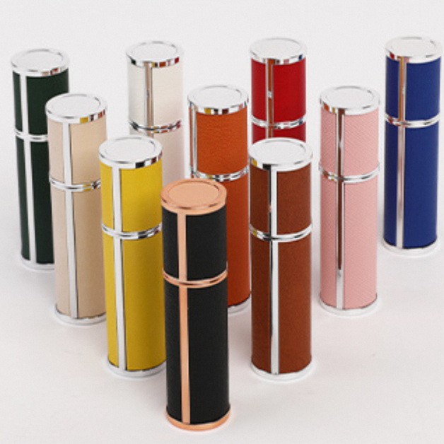 喷雾瓶便携式旅行自泵循环使用按压小样瓶5ml10ml皮革香水分装瓶