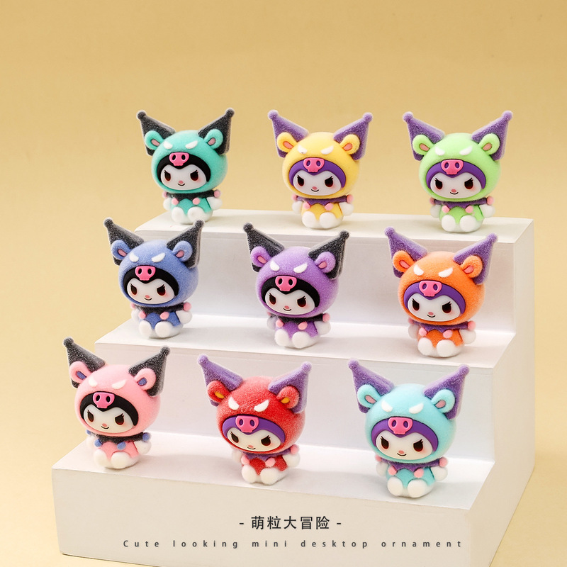 Cartoon Sanrio Little Devil Kuromi Cute Figurine Car Desktop Ornament Live Streaming Blind Box Accessories Wholesale Cartoon Sanrio Little Devil Kuromi Cute Figurine Car Desktop Ornament Live Streaming Blind Box Accessories Wholesale