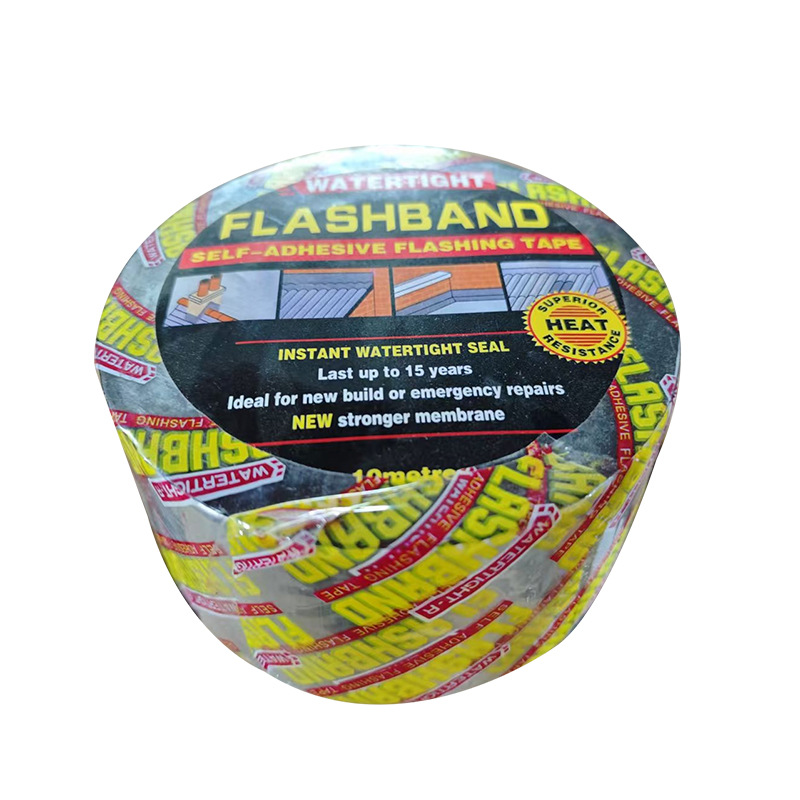 Material de rollo de impermeabilización de techo de cinta de asfalto para comercio exterior, para tejas de acero de color, aislamiento térmico, a prueba de fugas, material de parcheo autoadhesivo fuerte de fábrica.