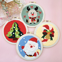 动物戳戳乐挂画 俄罗斯毛线戳戳绣手工DIY材料包鲁绣绵羊马装饰画