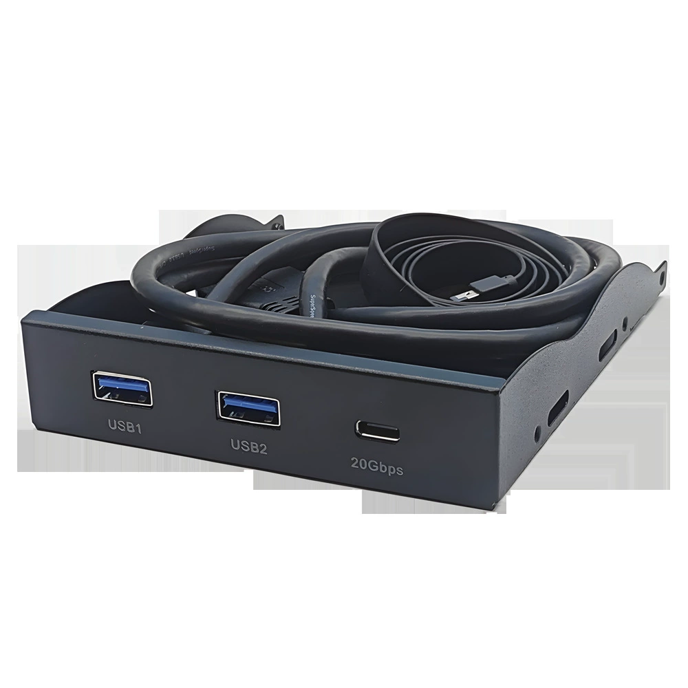 [USB3.2 GEN2 TYPE-C панель для 3,5" отсека гибкого привода 19PIN -> разъем A TYPE-E -> C, 20Gbps]