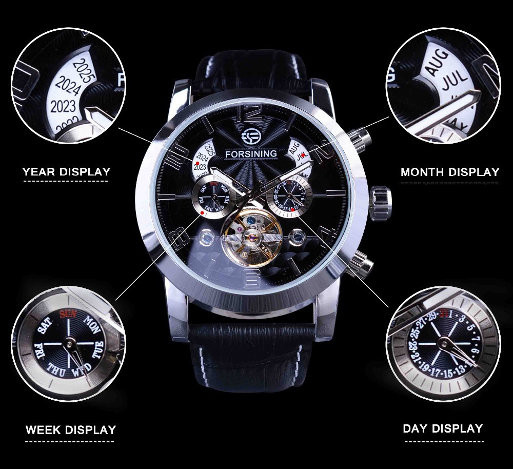 Men's Automatic Mechanical Watch With Tourbillon And Large Dial_voghion.com