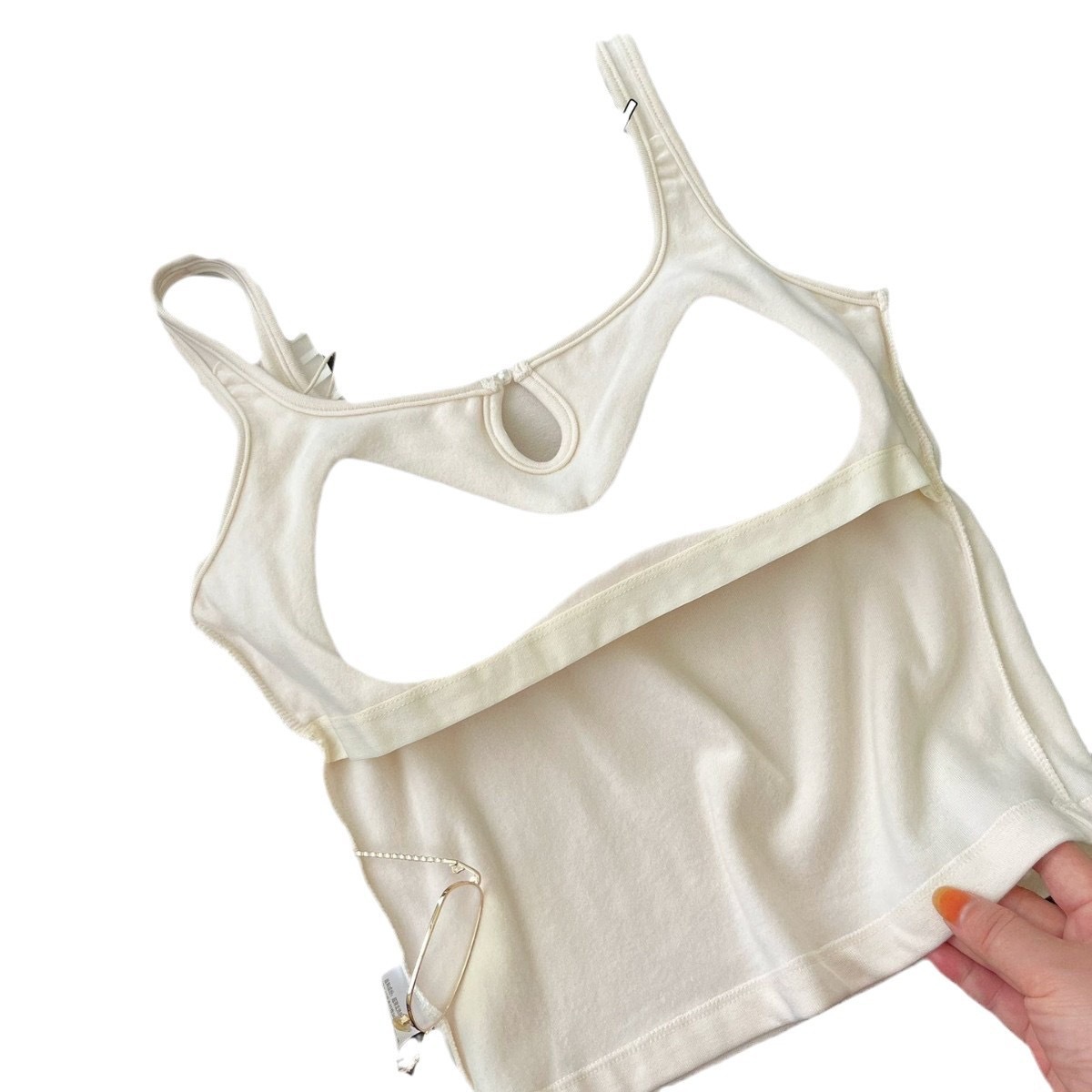 6620 otoño e invierno lana molida de color sólido chaleco de tirantes de espalda femenina botones con almohadilla para el pecho medio y largo con blusa de fondo
