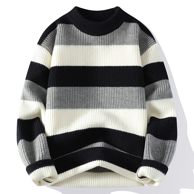 Can be used on behalf of 2024 autumn and winter new semi-turtleneck sweater men's thick pullover trendy men's knitting Can be used on behalf of 2024 autumn and winter new semi-turtleneck sweater men's thick pullover trendy men's knitting
