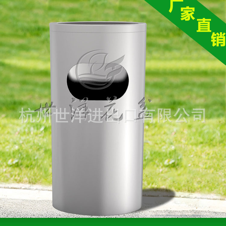 不锈钢垃圾桶椭圆形带内桶室内酒店商场写字楼电梯走廊摆放