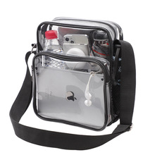 夏季透明小包包女流行跨境小众果冻包百搭宽带斜挎小方包男士轻便