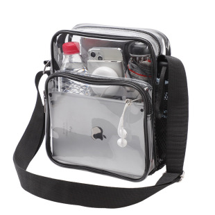 Summer Transparent Small Bag Women's 2023 New Popular Cross-border Niche Jelly Bag All-match Wide Band Crossbody Small Square Bag