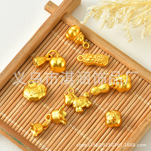 古法金小马项链配饰 柿子花生好柿莲莲diy饰品配饰手链吊坠批发