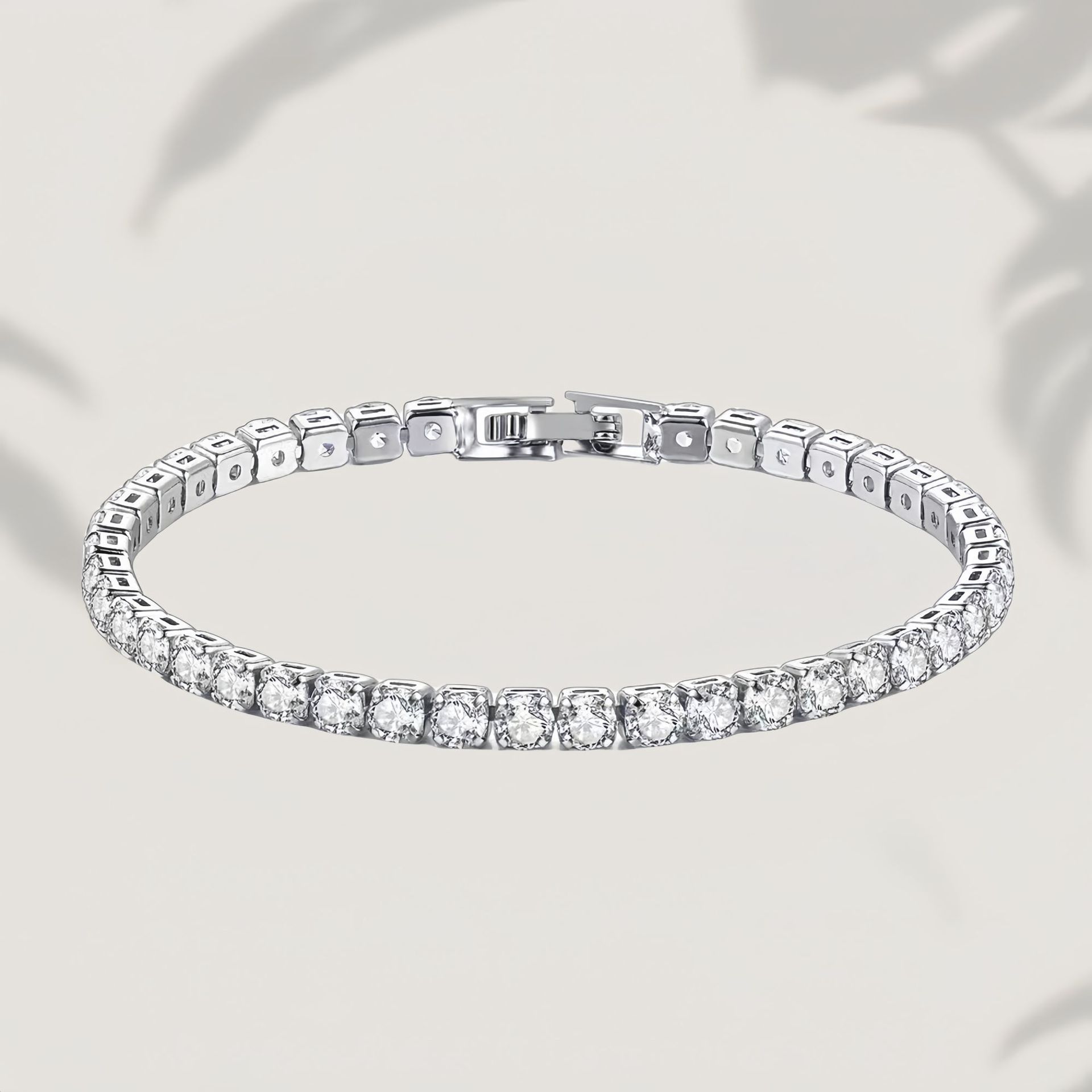 Tennis Bracelet, Cross-border In-stock, Full Zircon Bracelet For Women, Popular Online, Light Luxury, Elegant, Simulated_voghion.com