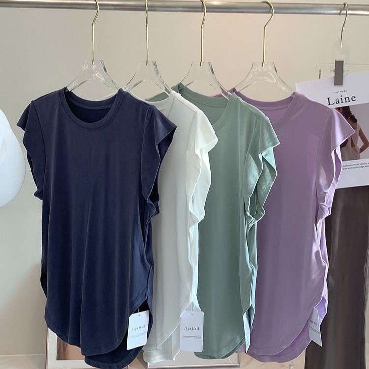 Yoga Skin-friendly Quick-drying Loose T-shirt Running Outdoor Mountaineering Fitness Pilates Training Clothing Short-sleeved Top