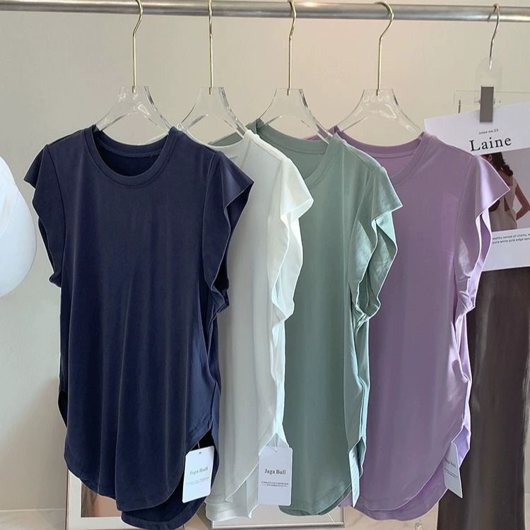 Йога для кожи Быстрая сухая свободная футболка для бега на открытом воздухе альпинизм фитнес-спорт Пилатес тренировочный костюм с короткими рукавами топ