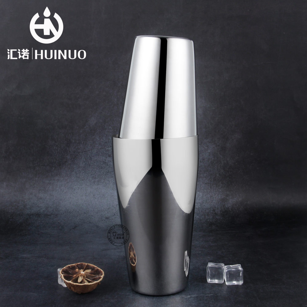 Boston de tres piezas de la barra de acero inoxidable suministros traje coctelera hielo filtro taza de medición