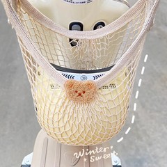 电动车前置物兜放头盔收纳袋工具网兜弹力后座尾箱大容量通用储物