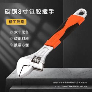 in stock 8 inch 10 inch 12 inch adjustable rubber-coated adjustable wrench hand tool tiger wrench carbon steel a generation of hair