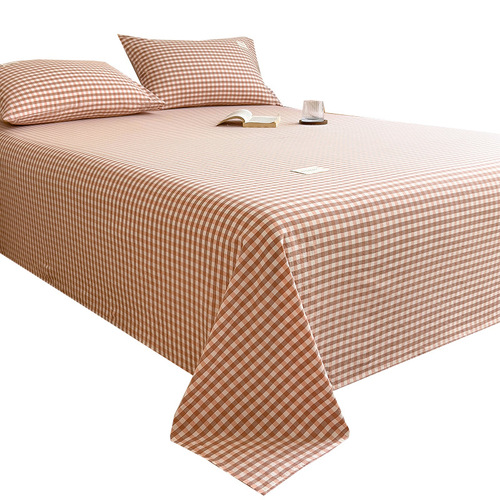 Japanese-style bed sheet student dormitory single set three-piece suite single velvety washed cotton quilt cover 2024 new factory wholesale