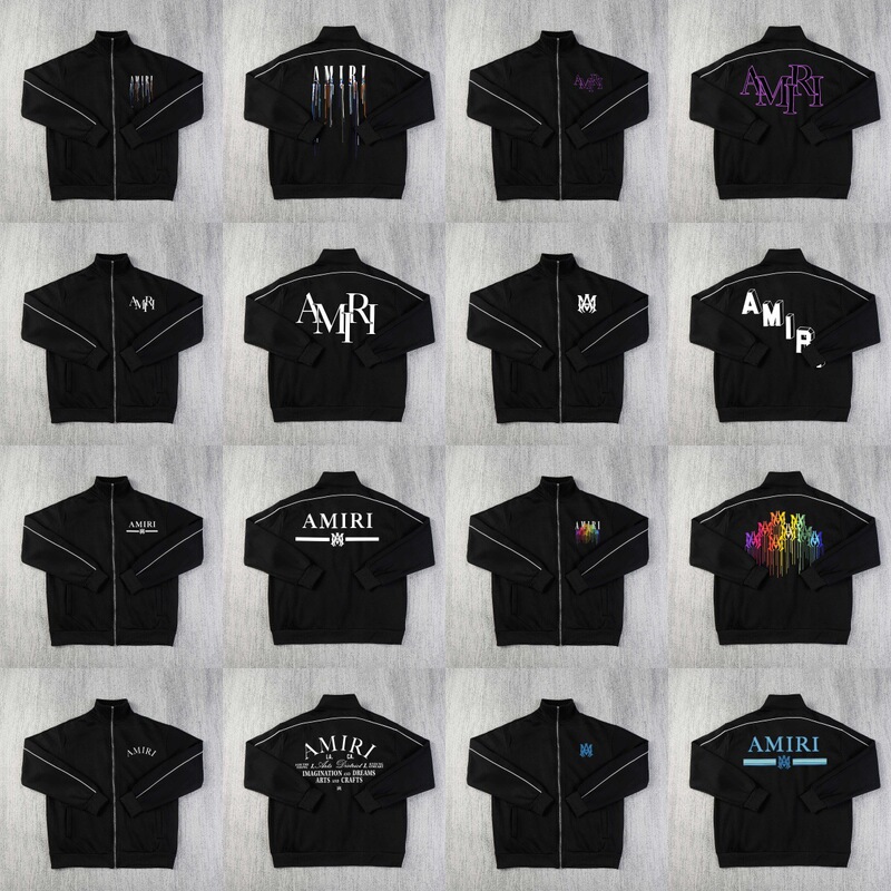 AMIRI 24SS Autumn and Winter New Sweater All-match Letter Jacket Same Cardigan Jacket Baseball Suit Pants suit