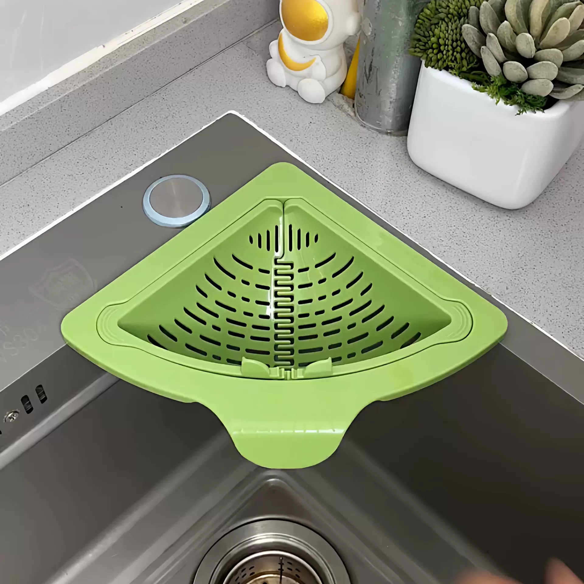 磁吸水槽过滤篮新款可挂式沥水篮厨房清洁食物残渣剩菜收纳置物架