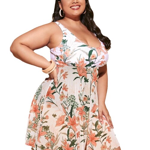 European and American sexy backless plus-size sophisticated slim-fit one-piece swimsuit bikini for women
