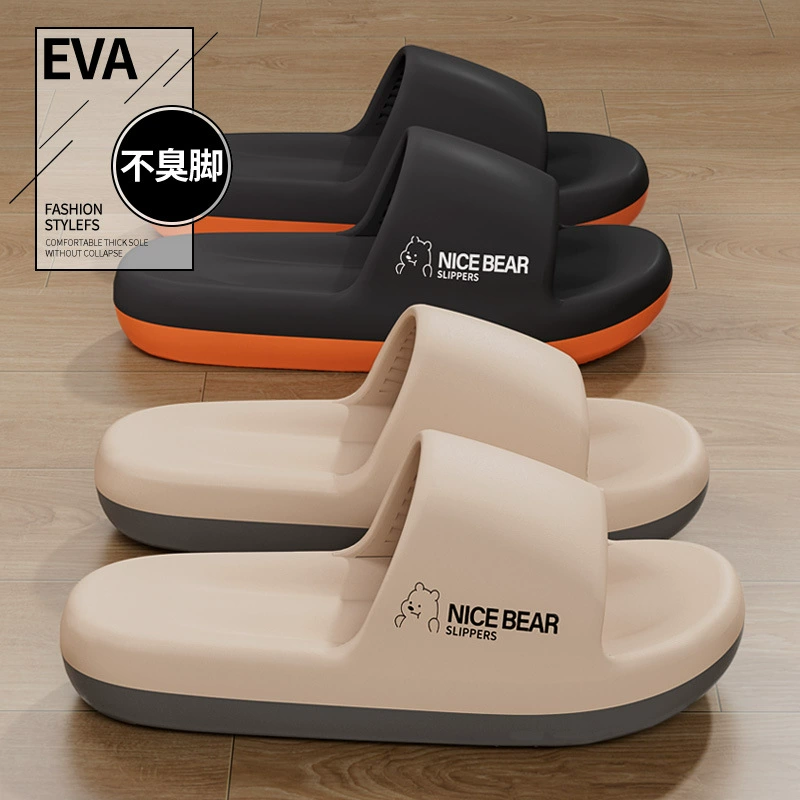 Мужские летние 2025 новые стильные домашние нескользящие уличные удобные сандалии на толстой подошве для пар