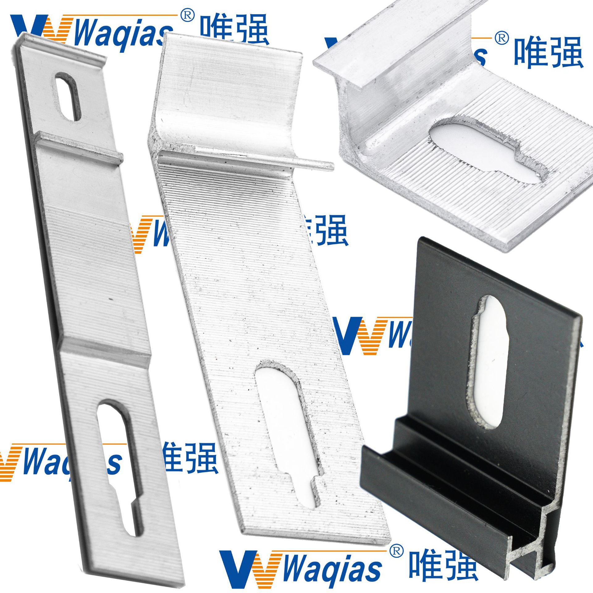 铝合金外墙瓷砖挂件 H型卡扣一体板免开槽上墙 干挂外墙砖F型挂钩