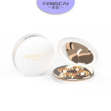 新品 圆形磁吸翻盖四色花瓣眼影盘包材 便携带化妆镜 6g粉盒包材