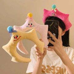搞怪可爱海绵星星发箍女洗脸敷面膜压发头箍化妆拍照秋冬头饰新款