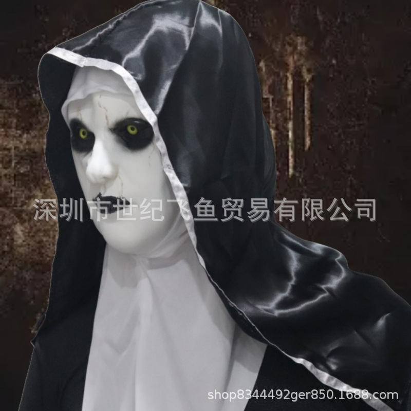 Conjuring 2 máscaras de monjas Halloween horror horror horror horror escalofría de látex cubierta de cabeza Cosplay Factory Props en stock