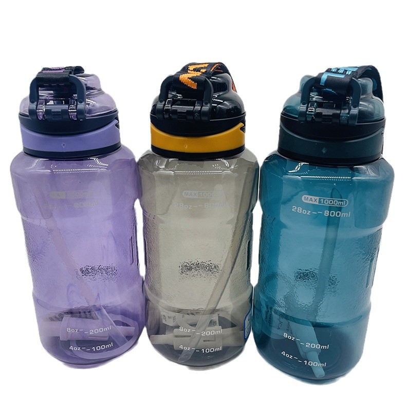 Veilon 2000ml tazas de agua de gran capacidad para niños y niñas 2024 nuevas botellas deportivas botellas de agua tonelada tazas de barril tazas de escala