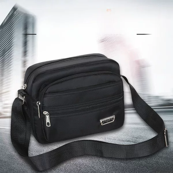 Business Bag men's and women's nylon wallet canvas charging bag cashier shoulder messenger bag Oxford cloth bag Korean style shoulder bag